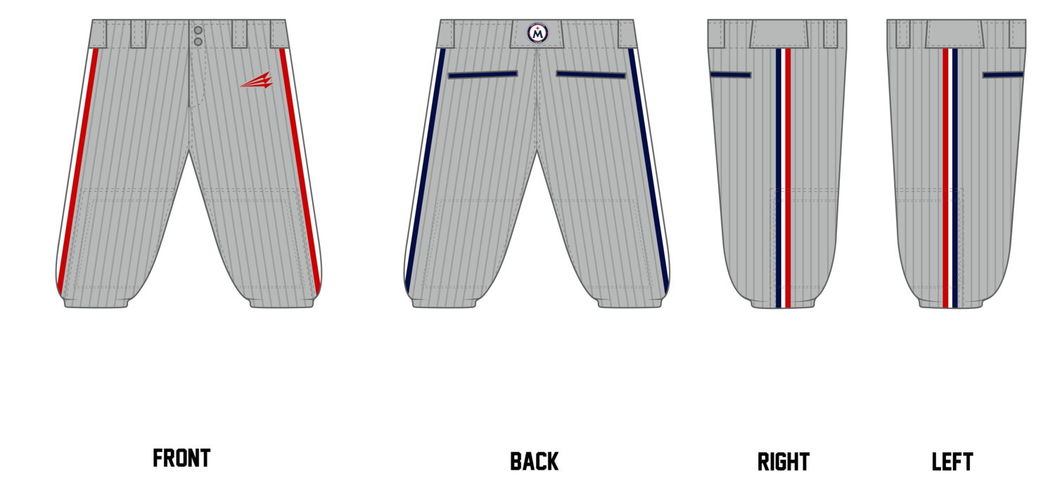 Mid Hudson Twins CUSTOM Knicker Baseball Pant #BP1b