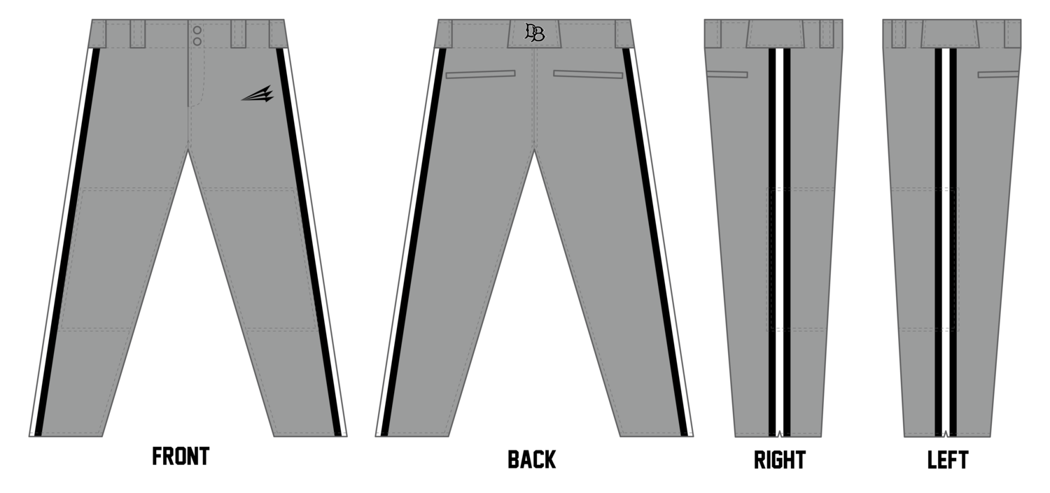 Quincy Dirtbags Custom Pro-Fit Baseball Pants #BP26B