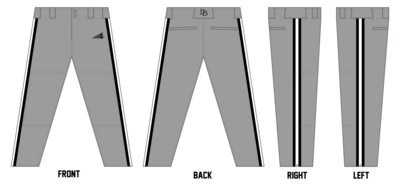 Quincy Dirtbags Custom Pro-Fit Baseball Pants #BP26B