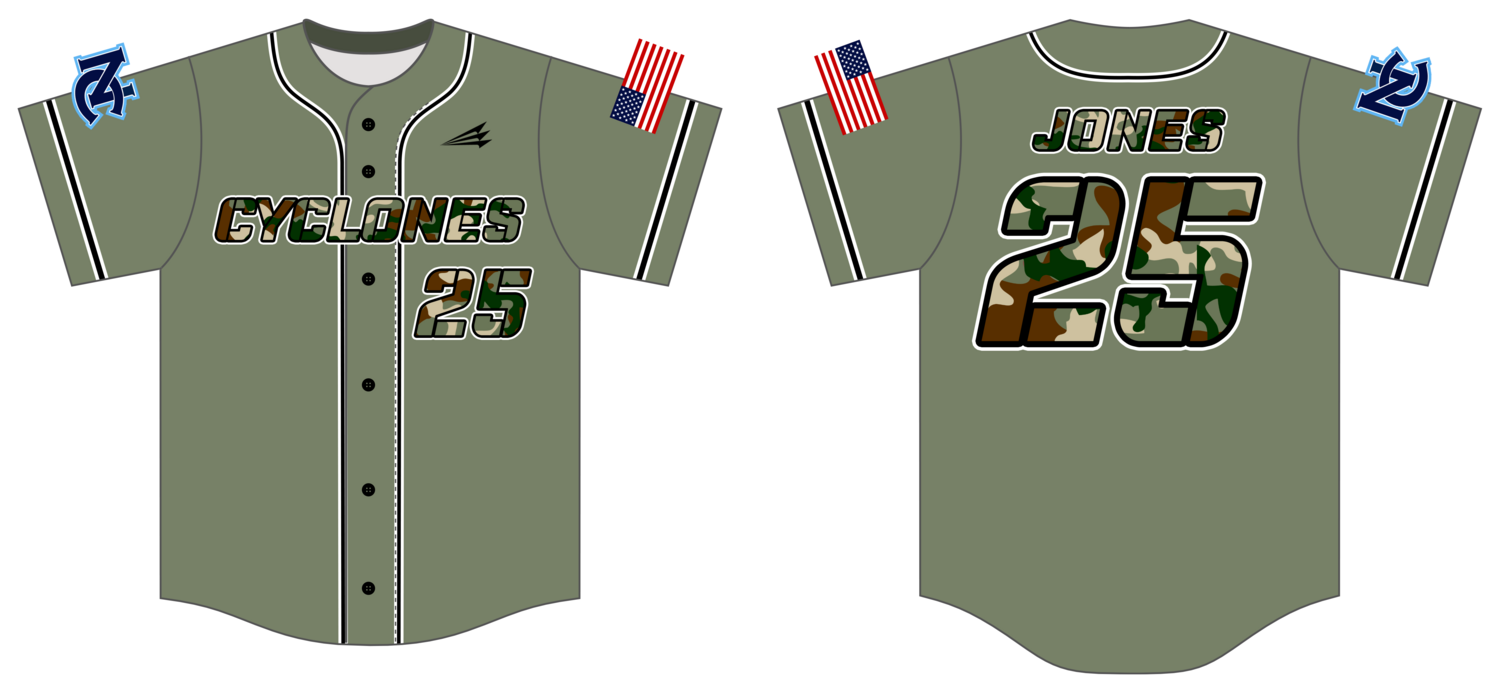 North Central Cyclones Custom HexaFlex Baseball Jersey #J1