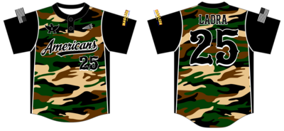 Americans Baseball (Ladra) Custom HexaFlex Baseball Jersey #J3b