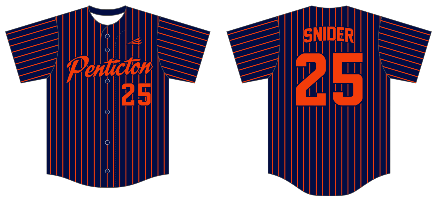 Penticton Tigers Custom NanoDri Baseball Jersey #J1