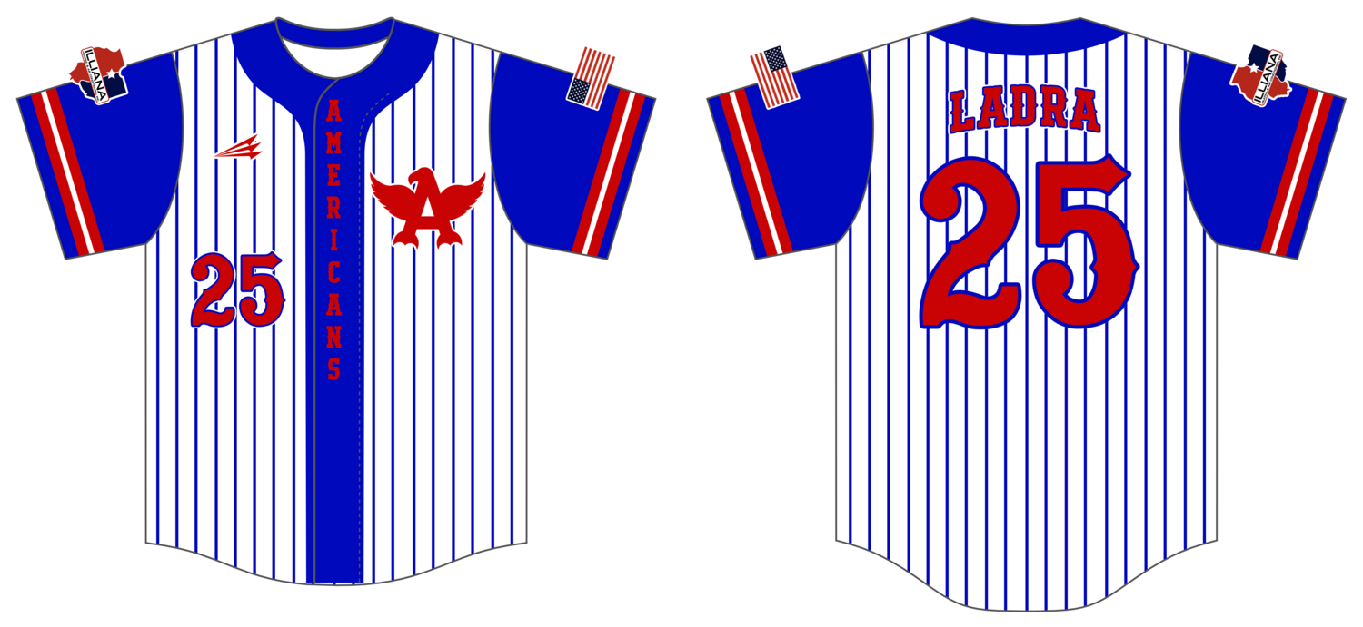 Americans Baseball (Ladra) Custom HexaFlex Baseball Jersey #J1