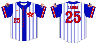 Americans Baseball (Ladra) Custom HexaFlex Baseball Jersey #J1