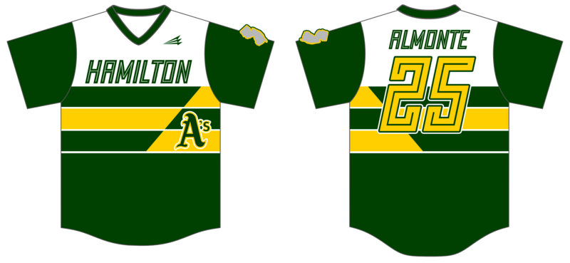 Hamilton A&#39;s Custom Hexaflex Baseball Jersey #J2C