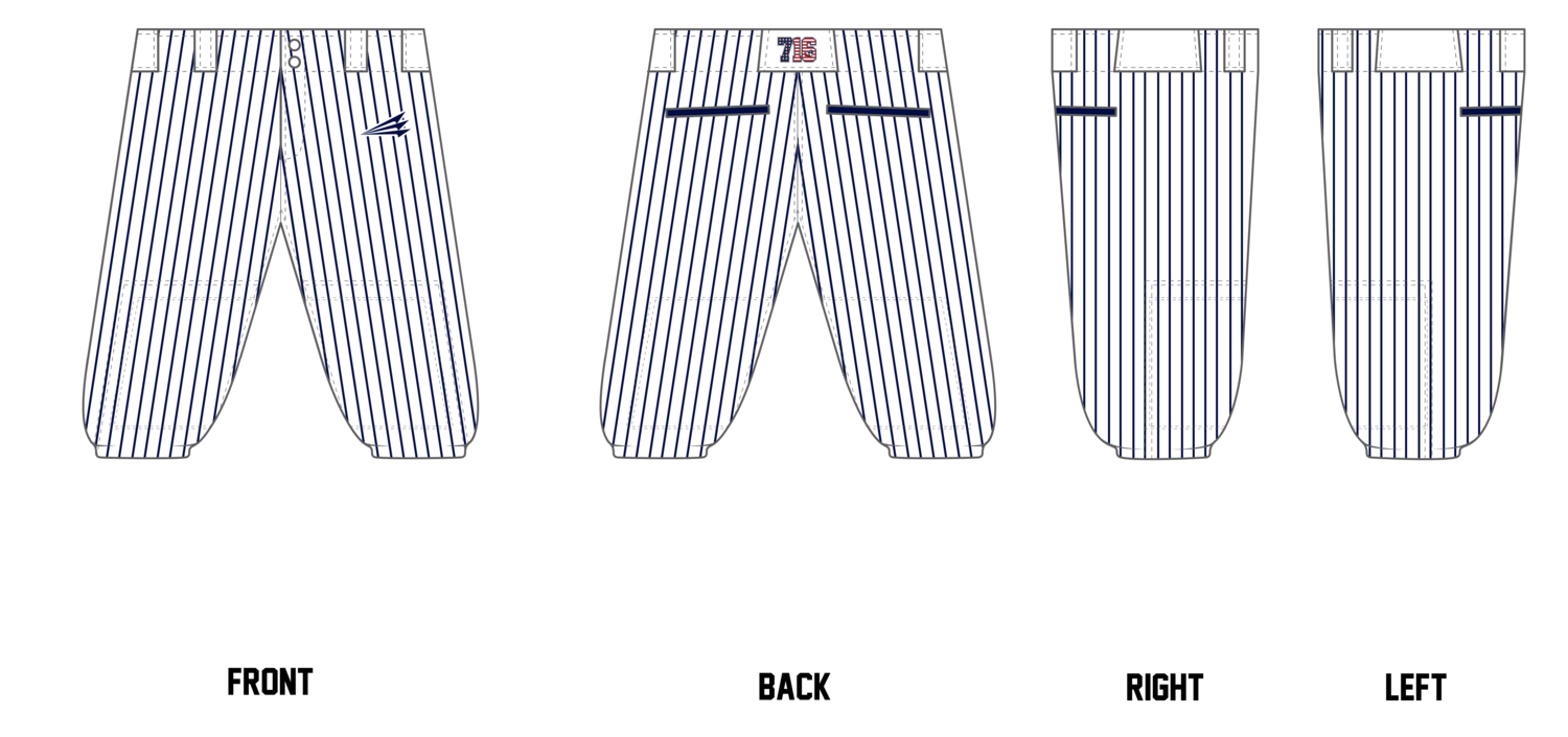716 Patriots CUSTOM Knicker Baseball Pant #BP5a