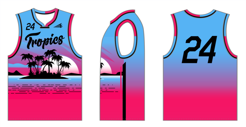 Tropics (Mueggenberg) Custom HexaFlex Basketball Jersey #J2B