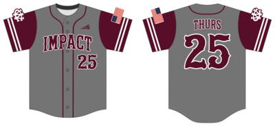 Central Wisconsin Impact Custom HexaFlex Baseball Jersey #J1B