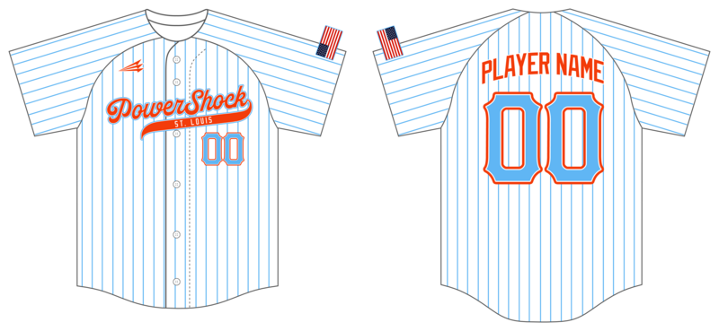 STL PowerShock Custom HexaFlex Baseball Jersey #J2
