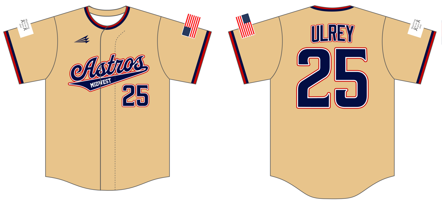 Midwest Astros Custom HexaFlex Baseball Jersey #J37C