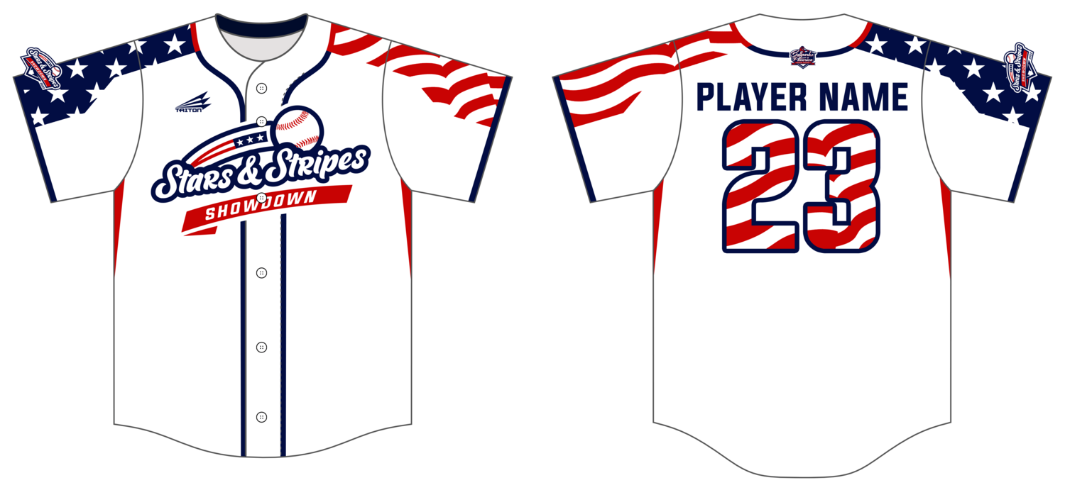 Stars Stripes Showdown Custom HexaFlex Baseball Jersey J6