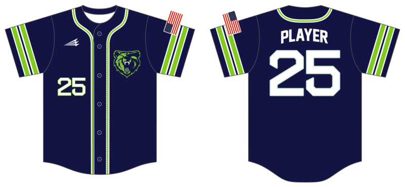 Grizzlies Custom HexaFlex Baseball Jersey #J8C
