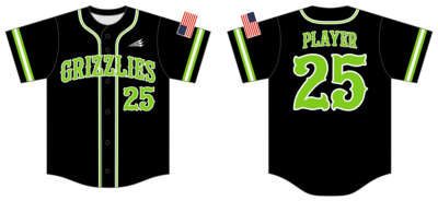 Grizzlies Custom HexaFlex Baseball Jersey #J7B