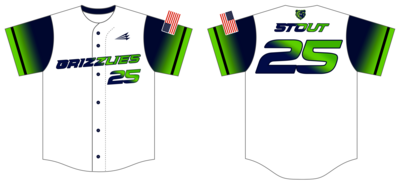 Grizzlies Custom HexaFlex Baseball Jersey #J2C