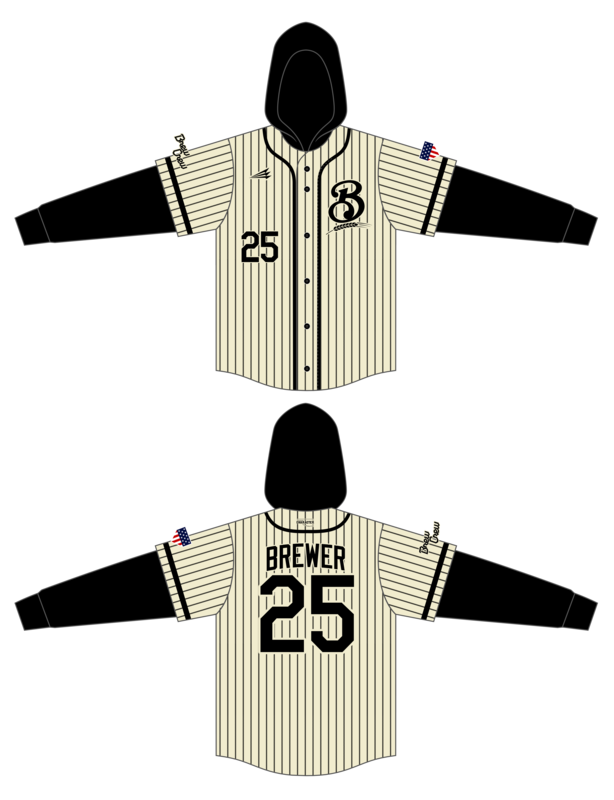 Brewer Baseball Custom Hoodzie #HZY1