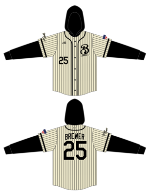 Brewer Baseball Custom Hoodzie #HZY1