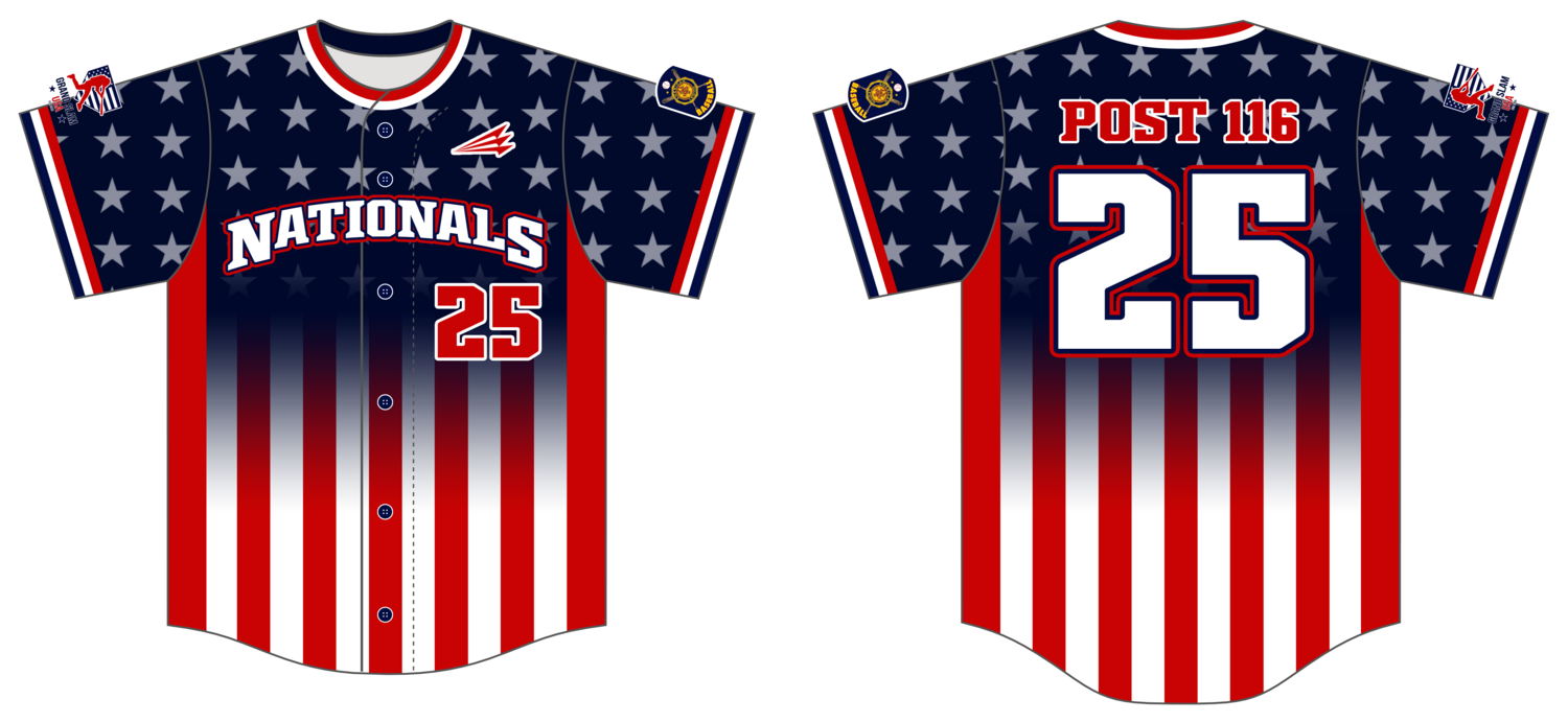 Post 116 Nationals Custom Hexaflex Baseball Jersey #J5
