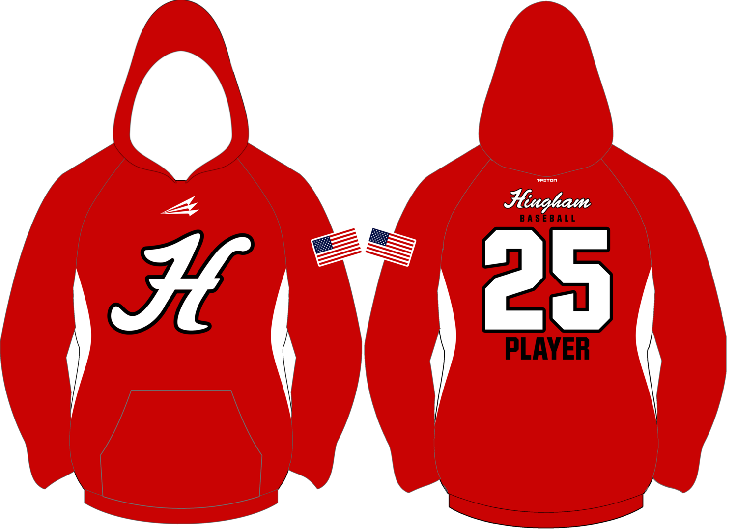 Hingham Baseball Custom Vulcan Hoodie #VH1