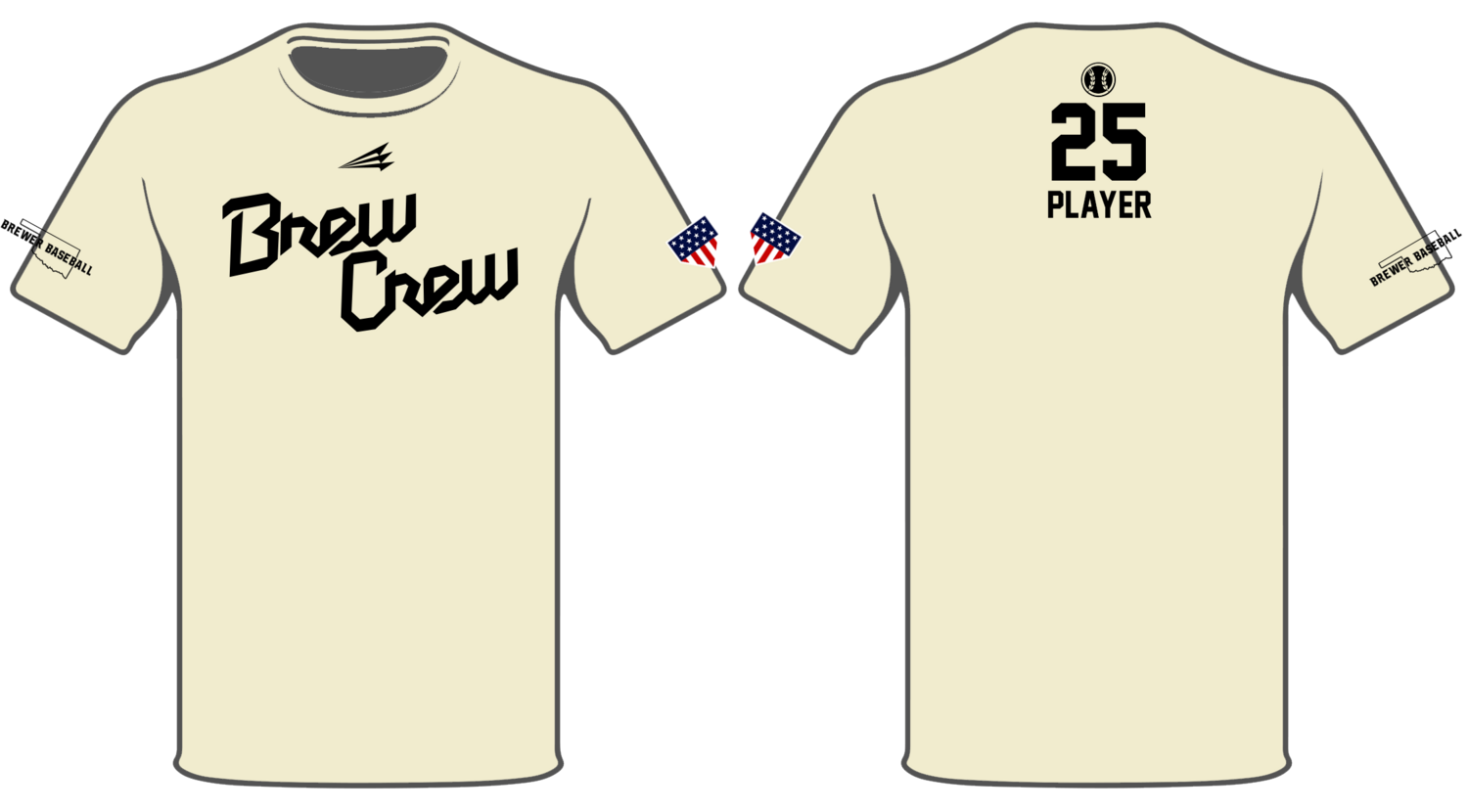 Brewer Baseball Custom HyperTee #HT3