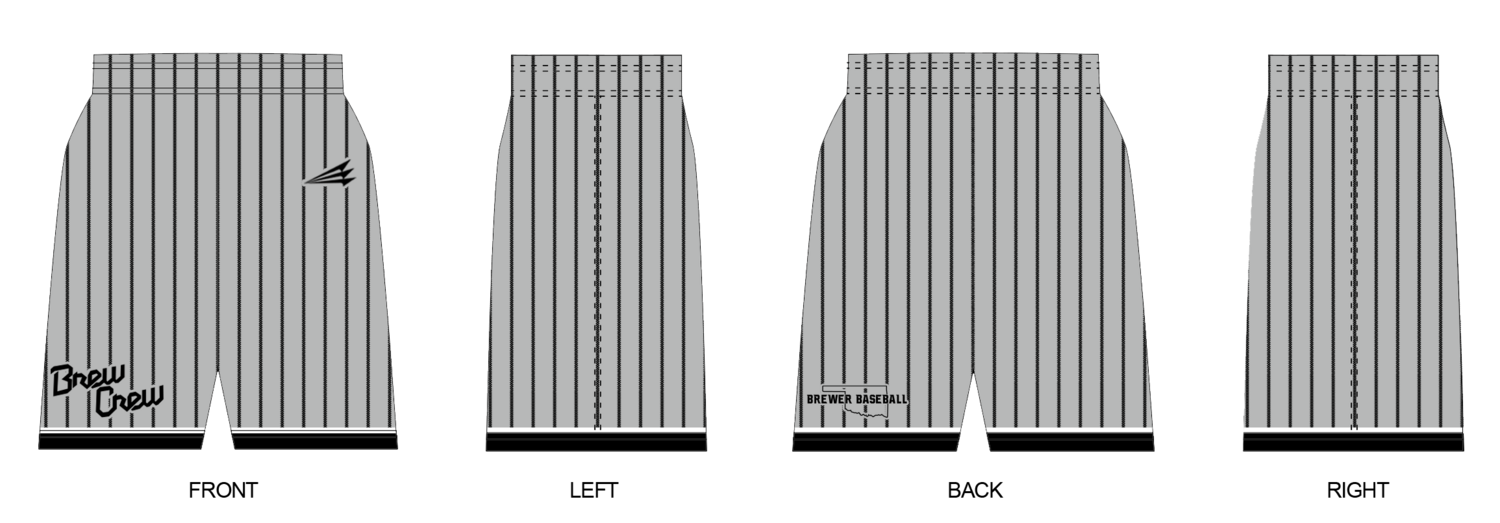 Brewer Baseball Custom Revolution Pocket Shorts #RV2