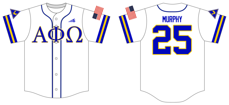 Alpha Phi Omega (Murphy) Custom HexaFlex Baseball Jersey #J2c