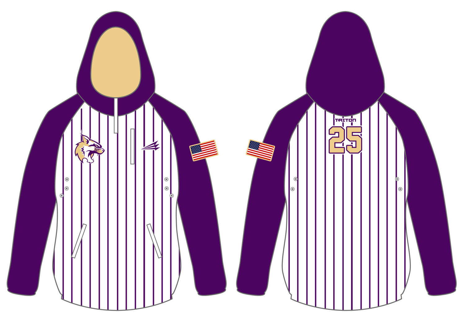 Oak Harbor Baseball Association Custom Gladiator Hoodie #GH2B