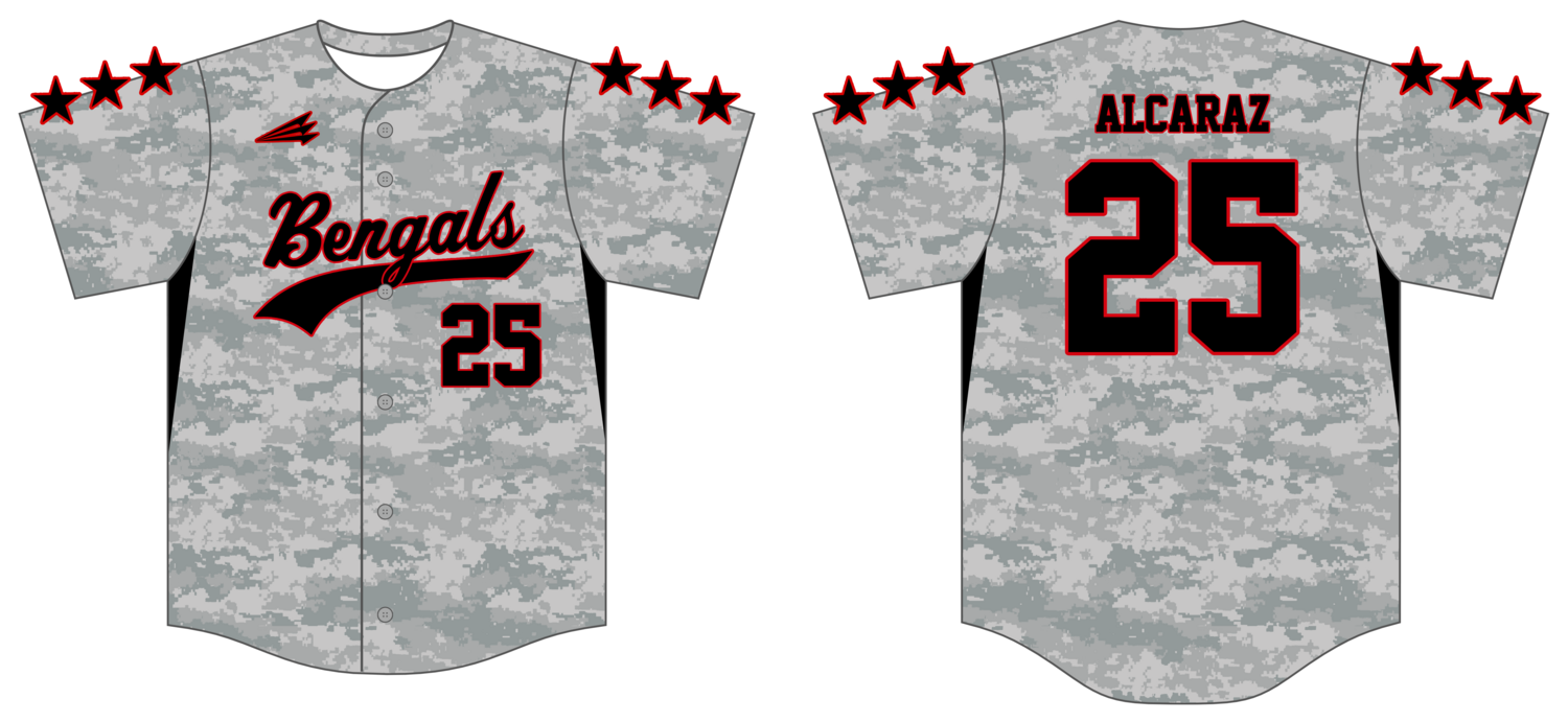 Bengals (Alcaraz) Custom NanoDri Baseball Jersey #J2b