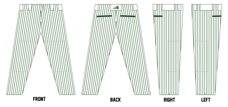 Hamilton A&#39;s Nation Custom Pro-Fit Baseball Pants #BP12A