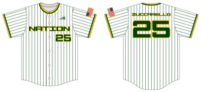Hamilton A&#39;s Nation Custom Nanodri Baseball Jersey #J12B