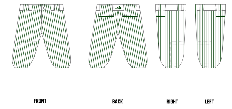 Hamilton A&#39;s Nation Custom Knicker Baseball Pants #BP12B