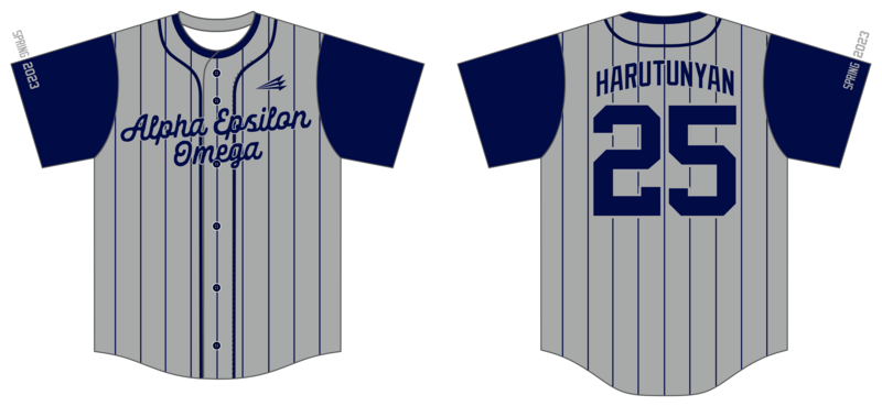Alpha Epsilon Omega Custom NanoDri Baseball Jersey #J3b
