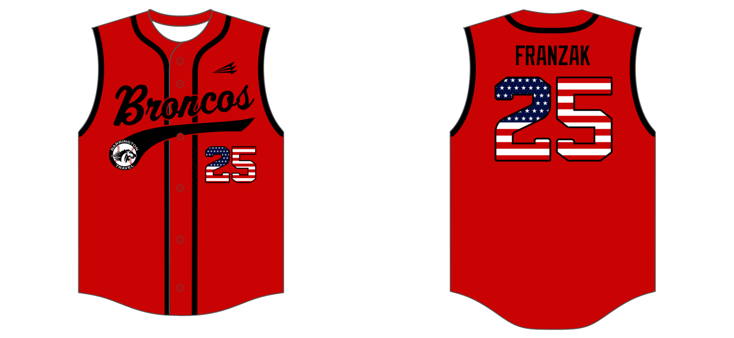 Barrington Broncos Custom HexaFlex Baseball Jersey #J1b