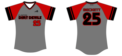 Clinton Dirt Devils Custom Hexaflex Softball Jersey #J4B