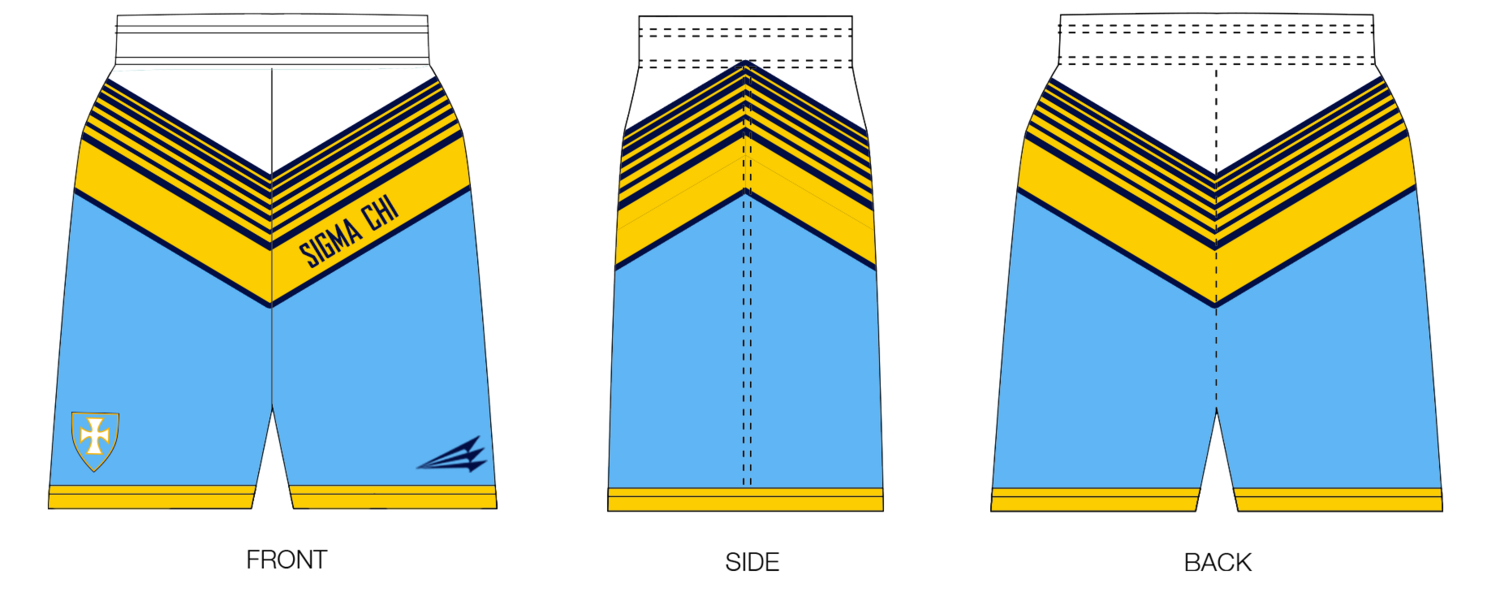 Sigma Chi Zeta Theta B Custom Revolution Pocket Shorts #RV7