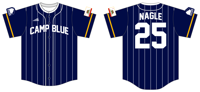 Camp Blue Custom NanoDri Baseball Jersey #J4F