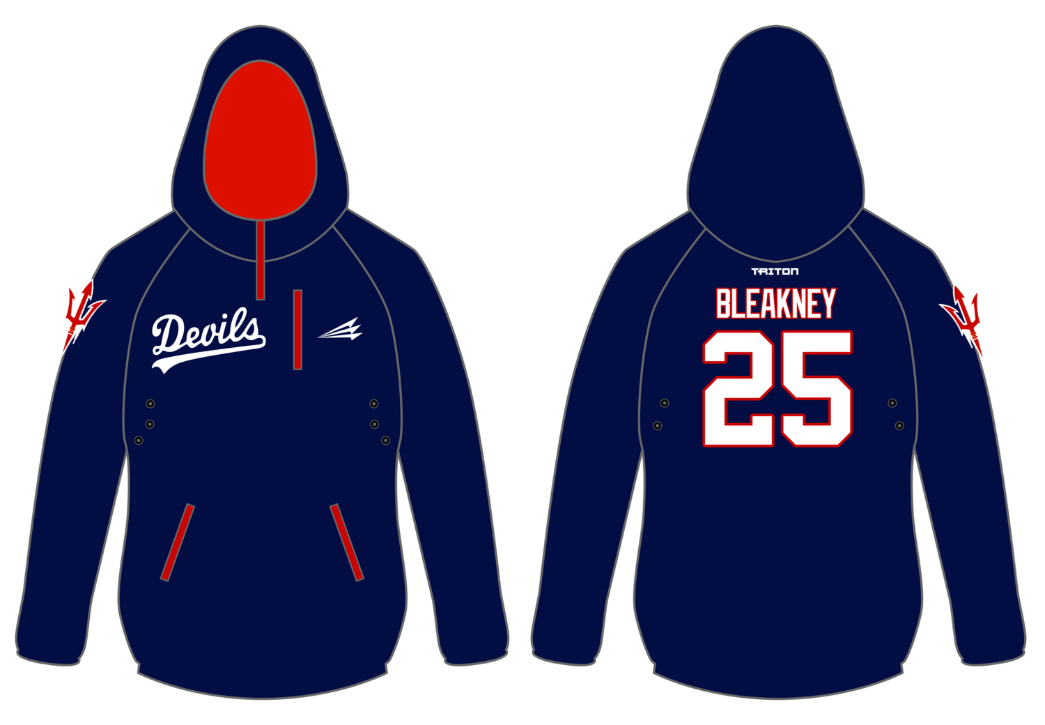 Watertown Red Devils Custom Gladiator Hoodie #GH1