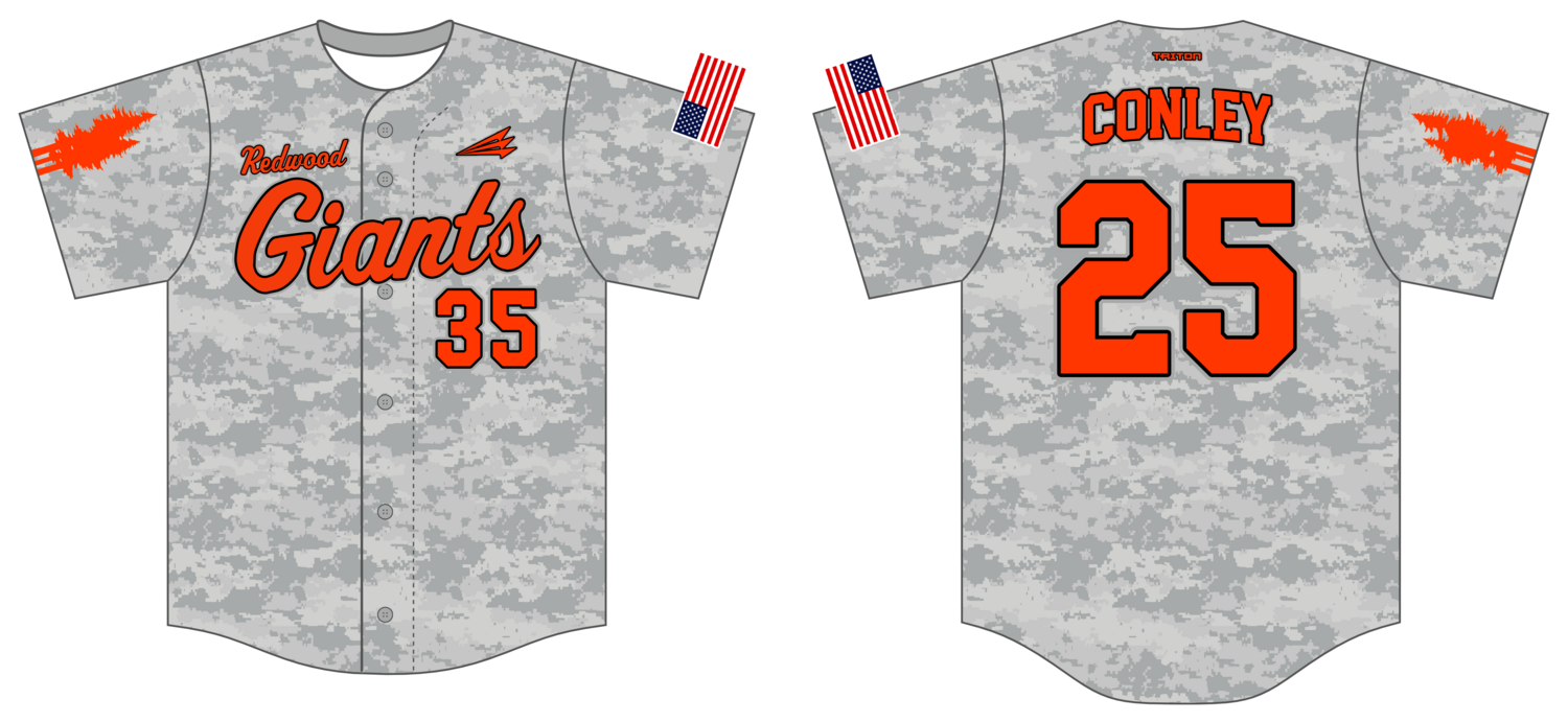 Redwood Giants Custom HexaFlex Baseball Jersey #J2