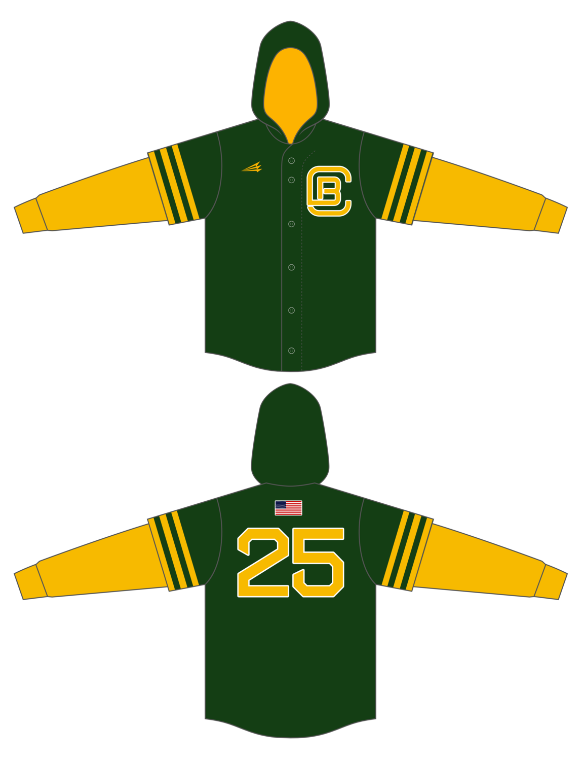Clermont Baseball Custom Hoodzie #HZY1