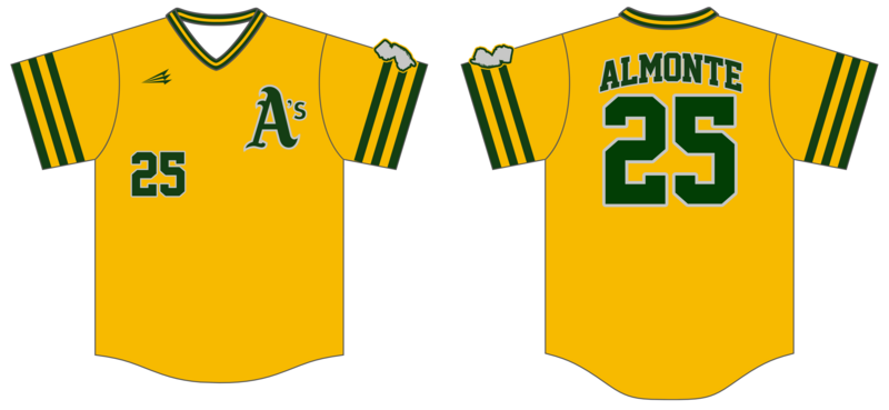 Hamilton A&#39;s Custom Hexaflex Baseball Jersey #J4B