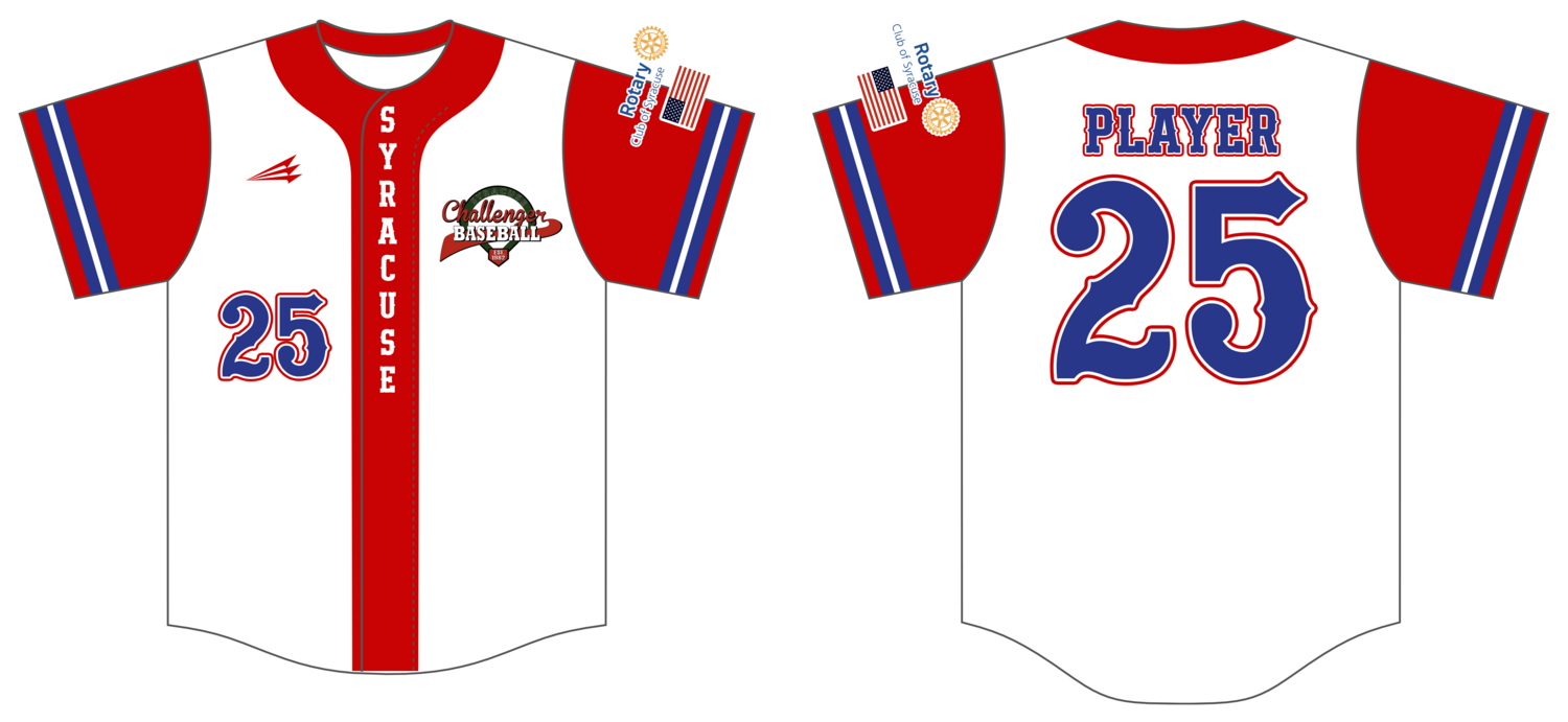 Syracuse Challenger Baseball Custom NanoDri Baseball Jersey #J2C
