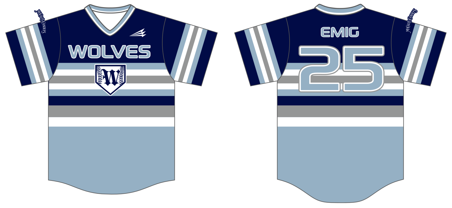 Wolves Custom NanoDri Baseball Jersey #J1