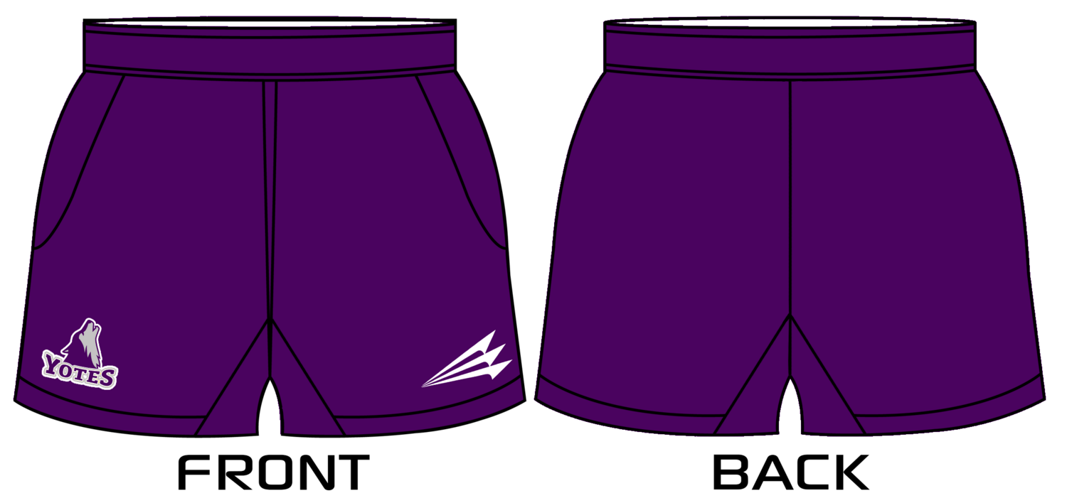 College of Idaho Rugby Club - Yotes Custom Rugby Shorts #RS1b