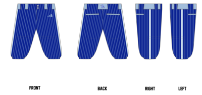 Barbers Hill Blue Sox Custom Knicker Baseball Pant #BP1b
