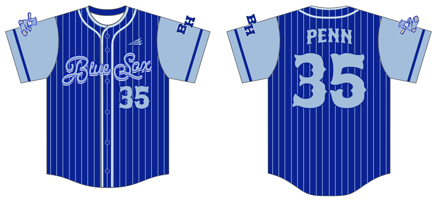 Barbers Hill Blue Sox Custom HexaFlex Baseball Jersey #J1c