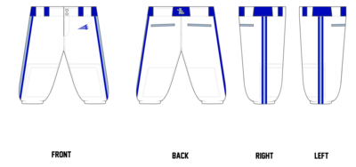 Barbers Hill Blue Sox Custom Knicker Baseball Pant #BP4b