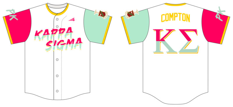 Kappa Sigma (Compton) Custom NanoDri Baseball Jersey #J1