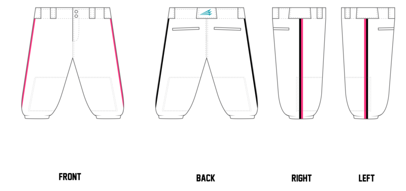 Chiville Sharx Custom Knicker Baseball Pant #BP3D
