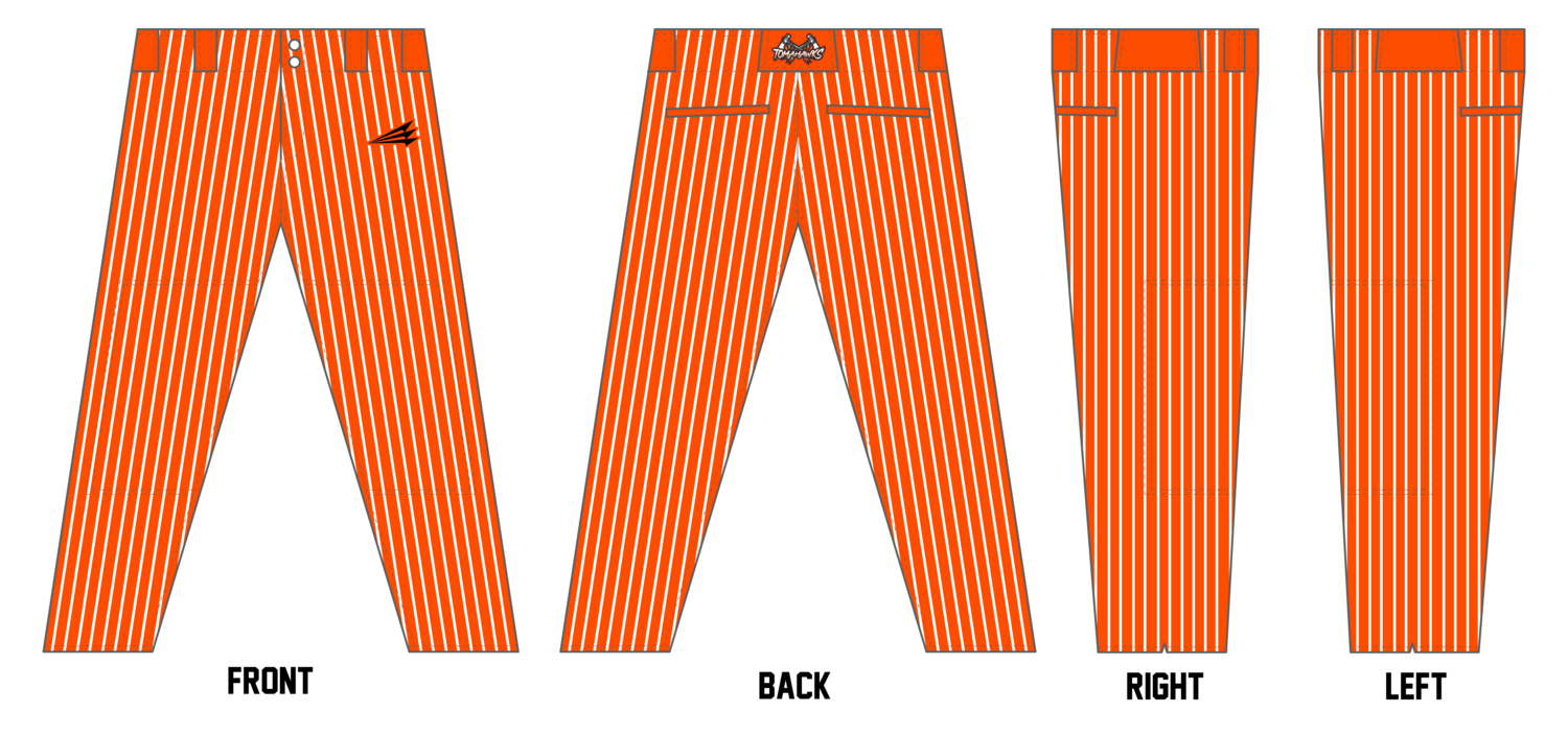 Tomahawks (Ozment) Custom Athletic Cut Baseball Pants #BP5