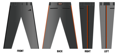 Tomahawks (Ozment) Custom Athletic Cut Baseball Pants #BP8