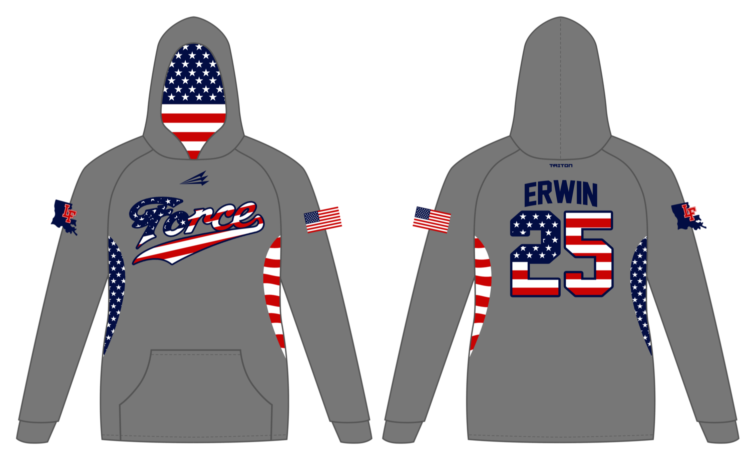 Louisiana Force Softball Custom Vulcan Hoodie #VH2